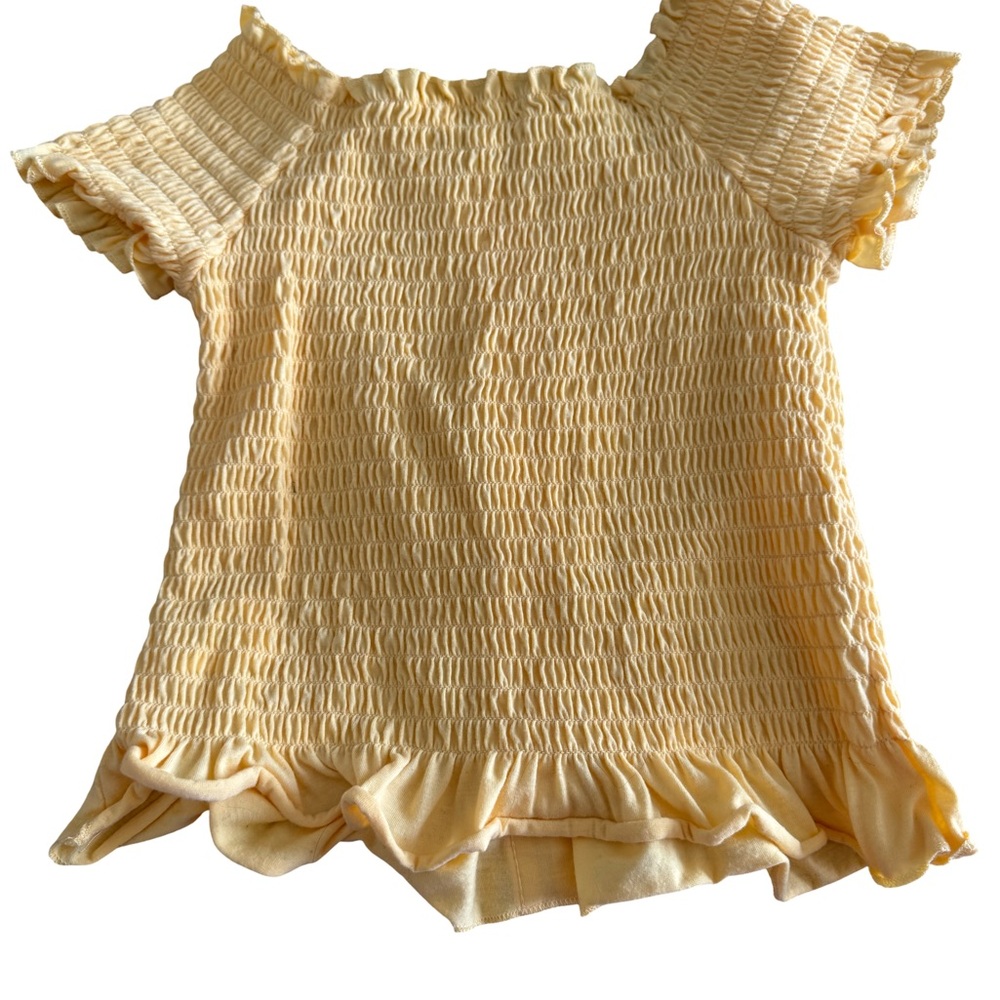 Speechless Yellow Smocked Ruffle Top - Picture 2 of 3